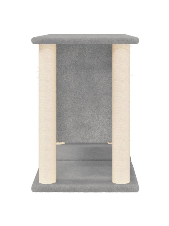 Škrabadlo pro kočky se sisalovými sloupky světle šedé 50 cm