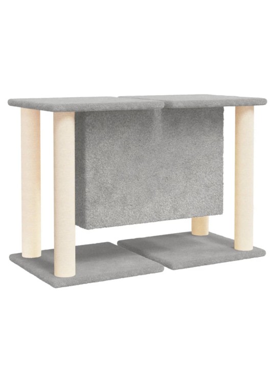 Škrabadlo pro kočky se sisalovými sloupky světle šedé 50 cm