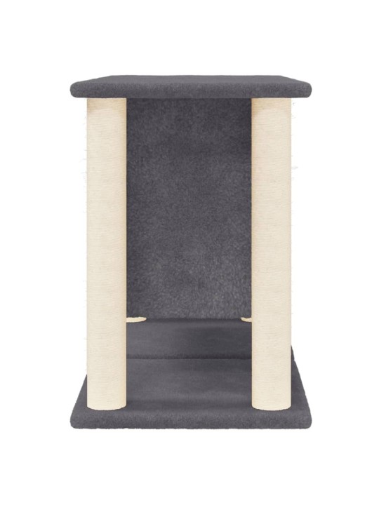 Škrabadlo pro kočky se sisalovými sloupky tmavě šedé 50 cm