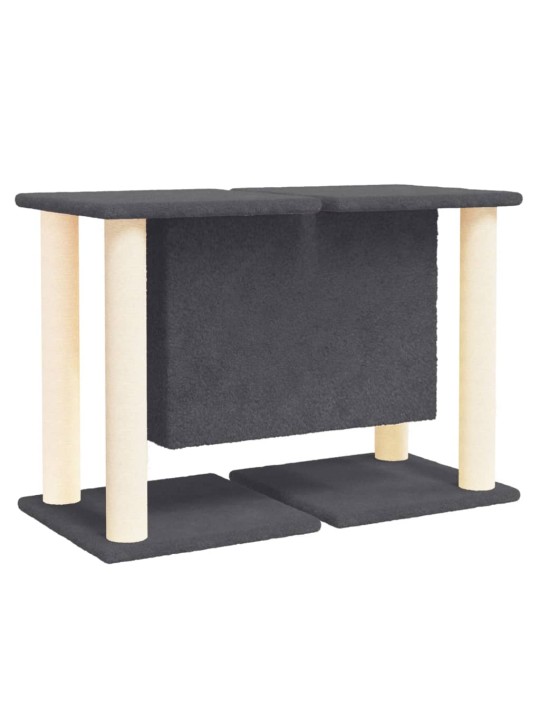 Škrabadlo pro kočky se sisalovými sloupky tmavě šedé 50 cm
