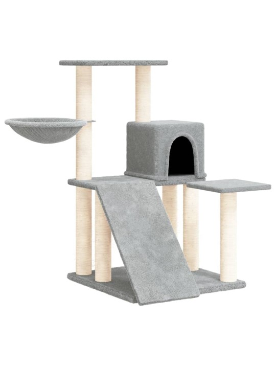 Škrabadlo pro kočky se sisalovými sloupky světle šedé 82 cm