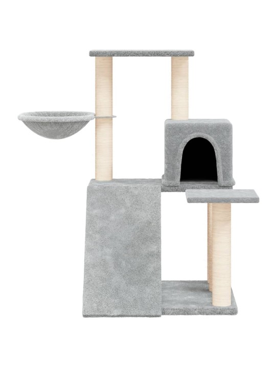 Škrabadlo pro kočky se sisalovými sloupky světle šedé 82 cm