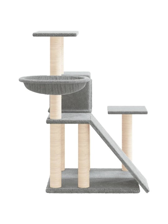 Škrabadlo pro kočky se sisalovými sloupky světle šedé 82 cm