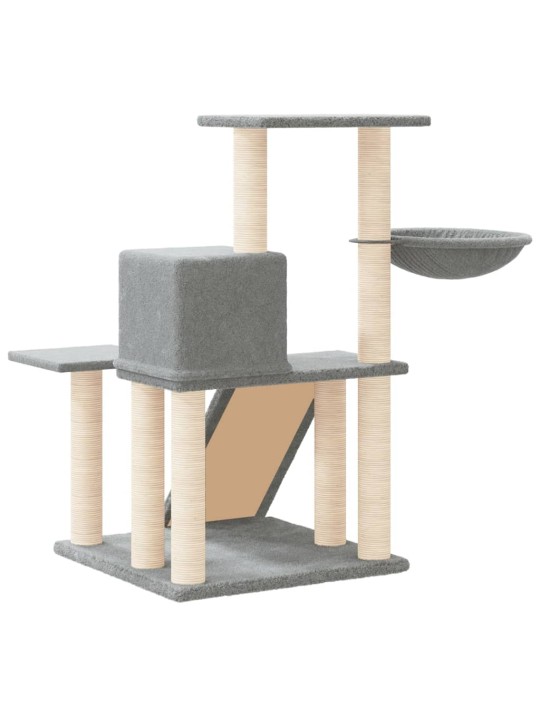 Škrabadlo pro kočky se sisalovými sloupky světle šedé 82 cm