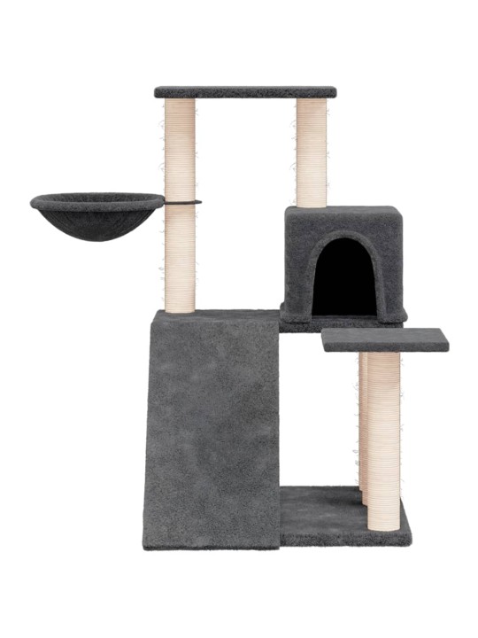 Škrabadlo pro kočky se sisalovými sloupky tmavě šedé 82 cm