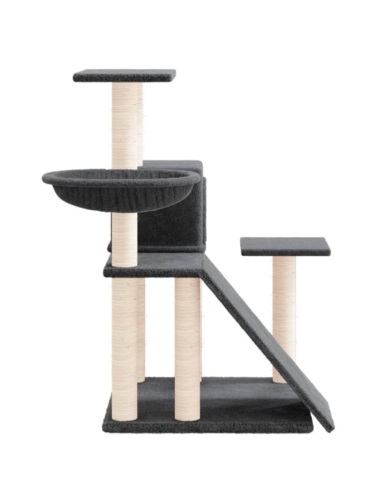 Škrabadlo pro kočky se sisalovými sloupky tmavě šedé 82 cm