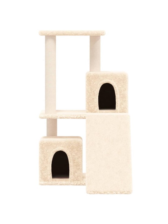 Škrabadlo pro kočky se sisalovými sloupky krémové 82 cm
