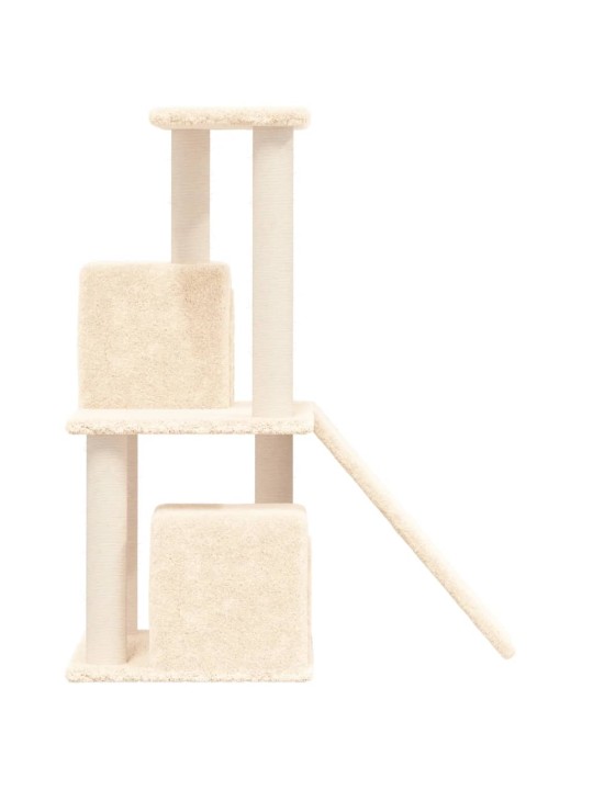 Škrabadlo pro kočky se sisalovými sloupky krémové 82 cm