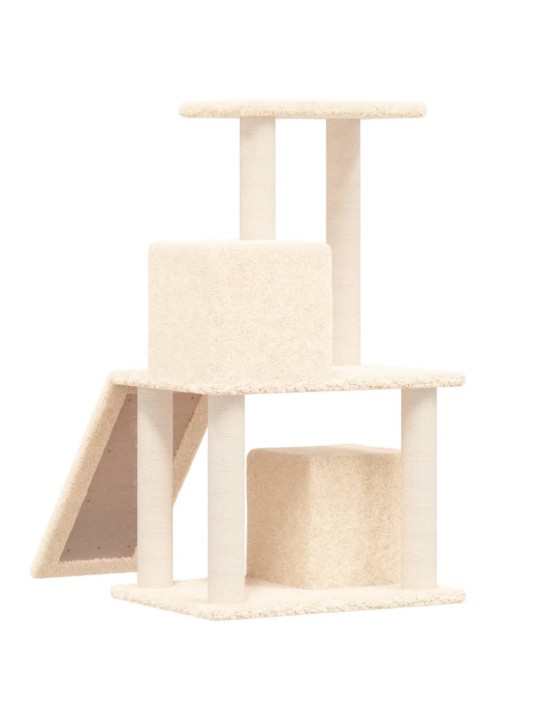 Škrabadlo pro kočky se sisalovými sloupky krémové 82 cm