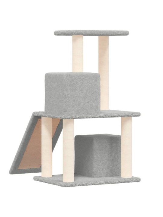 Škrabadlo pro kočky se sisalovými sloupky světle šedé 82 cm