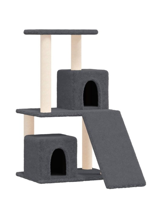 Škrabadlo pro kočky se sisalovými sloupky tmavě šedé 82 cm