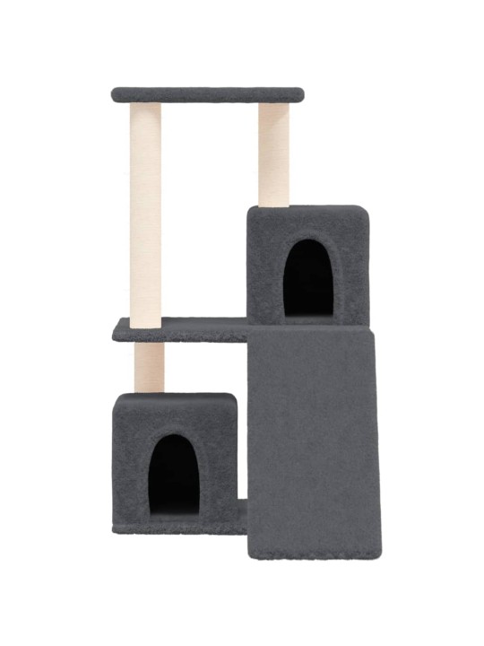 Škrabadlo pro kočky se sisalovými sloupky tmavě šedé 82 cm