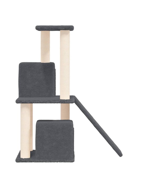 Škrabadlo pro kočky se sisalovými sloupky tmavě šedé 82 cm