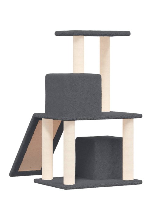 Škrabadlo pro kočky se sisalovými sloupky tmavě šedé 82 cm