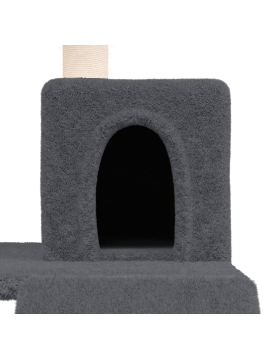 Škrabadlo pro kočky se sisalovými sloupky tmavě šedé 82 cm