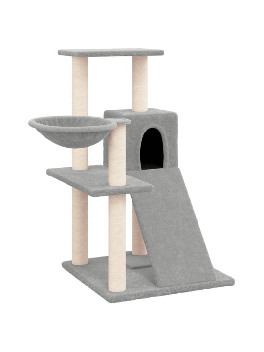Škrabadlo pro kočky se sisalovými sloupky světle šedé 82 cm