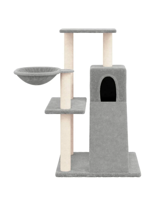 Škrabadlo pro kočky se sisalovými sloupky světle šedé 82 cm