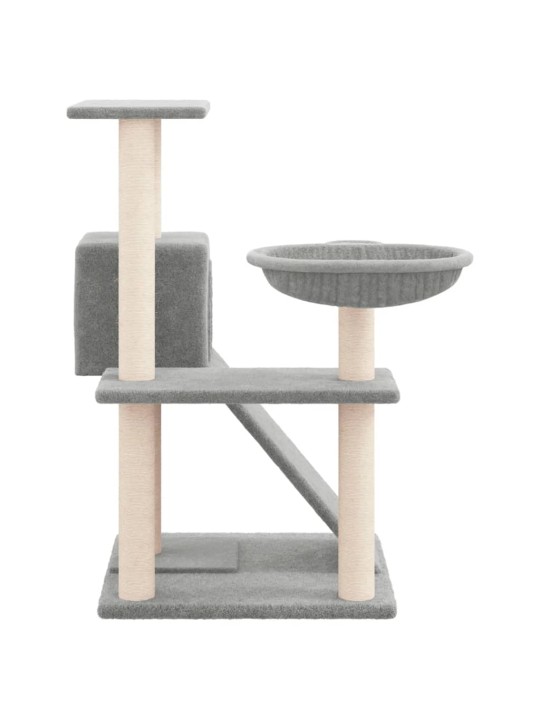 Škrabadlo pro kočky se sisalovými sloupky světle šedé 82 cm