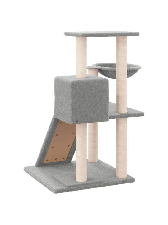 Škrabadlo pro kočky se sisalovými sloupky světle šedé 82 cm