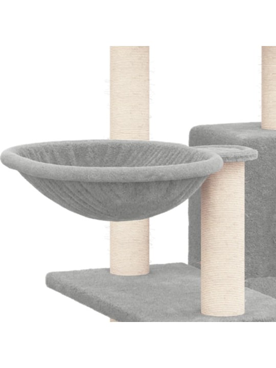 Škrabadlo pro kočky se sisalovými sloupky světle šedé 82 cm
