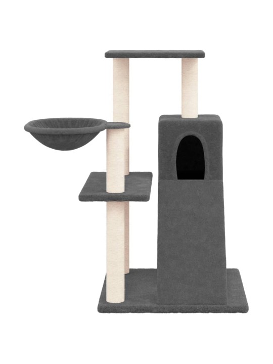 Škrabadlo pro kočky se sisalovými sloupky tmavě šedé 82 cm