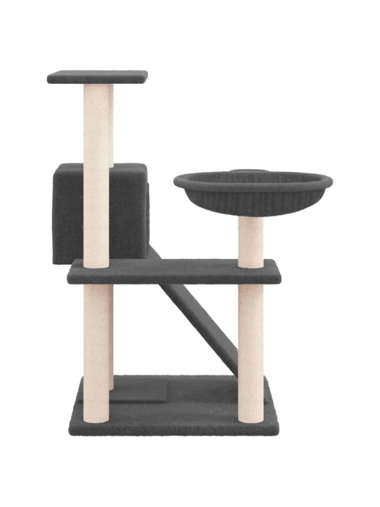 Škrabadlo pro kočky se sisalovými sloupky tmavě šedé 82 cm