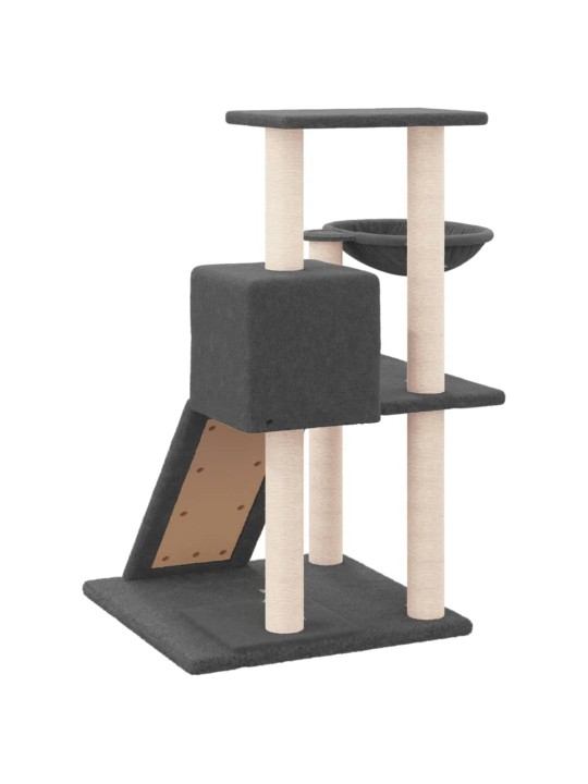 Škrabadlo pro kočky se sisalovými sloupky tmavě šedé 82 cm