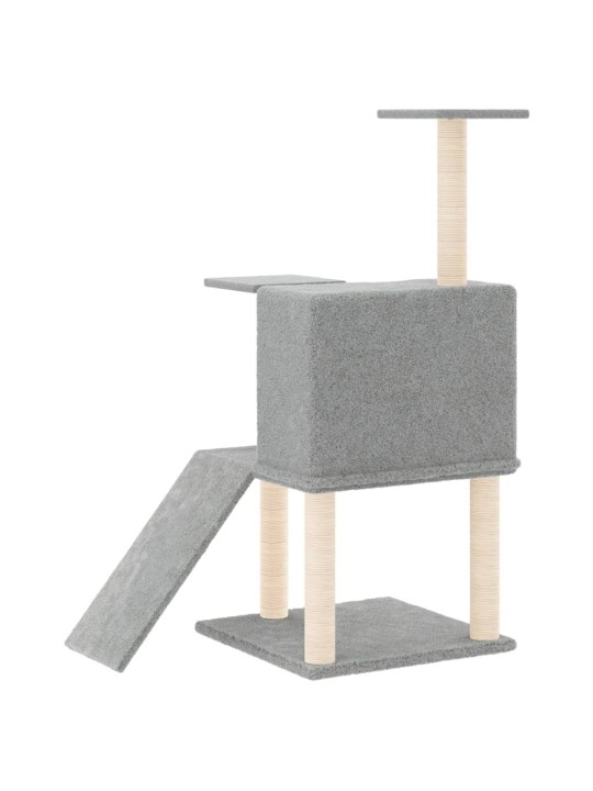 Škrabadlo pro kočky se sisalovými sloupky světle šedé 109 cm