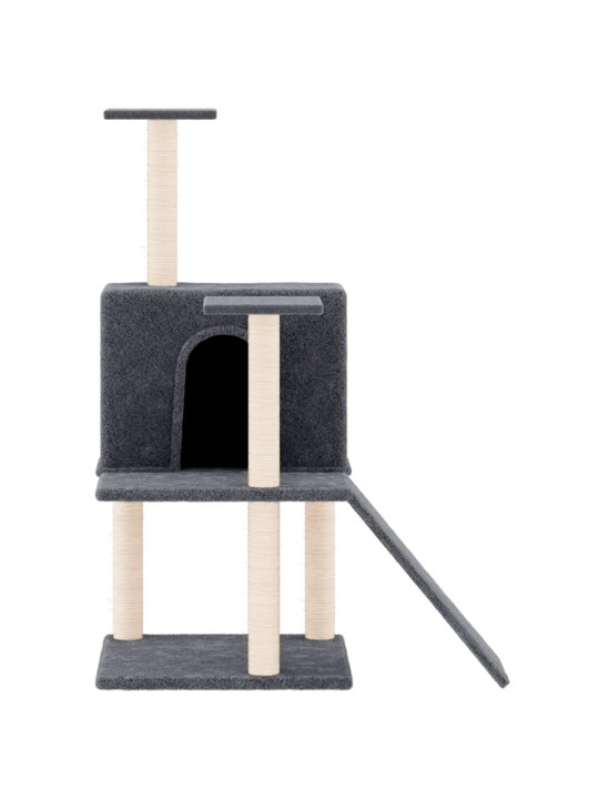 Škrabadlo pro kočky se sisalovými sloupky tmavě šedé 109 cm