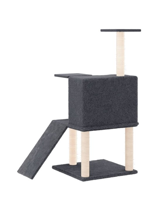 Škrabadlo pro kočky se sisalovými sloupky tmavě šedé 109 cm