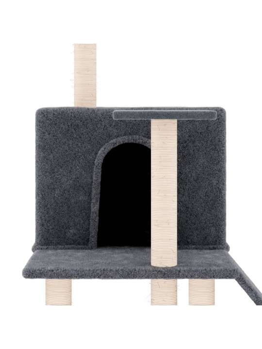 Škrabadlo pro kočky se sisalovými sloupky tmavě šedé 109 cm