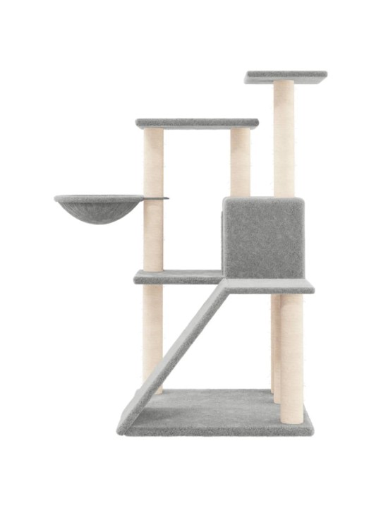 Škrabadlo pro kočky se sisalovými sloupky světle šedé 94 cm