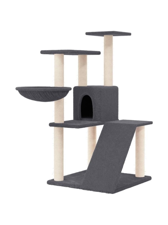 Škrabadlo pro kočky se sisalovými sloupky tmavě šedé 94 cm