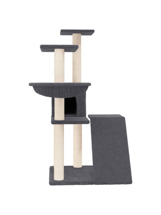 Škrabadlo pro kočky se sisalovými sloupky tmavě šedé 94 cm