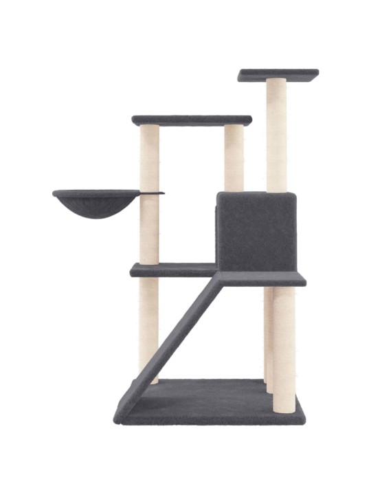 Škrabadlo pro kočky se sisalovými sloupky tmavě šedé 94 cm