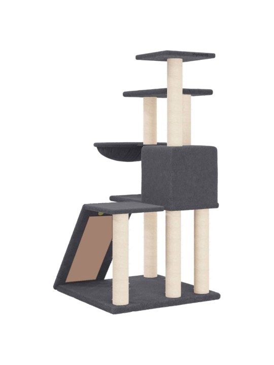 Škrabadlo pro kočky se sisalovými sloupky tmavě šedé 94 cm