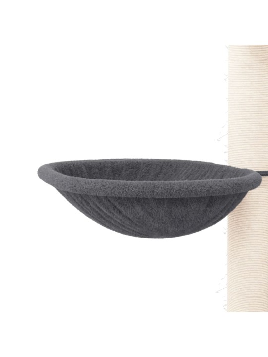 Škrabadlo pro kočky se sisalovými sloupky tmavě šedé 94 cm