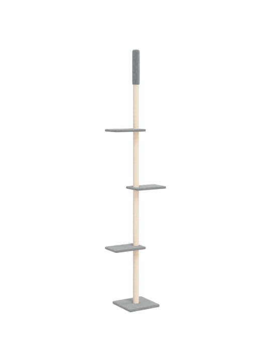 Kočičí strom ke stropu světle šedý 267,5–297,5 cm