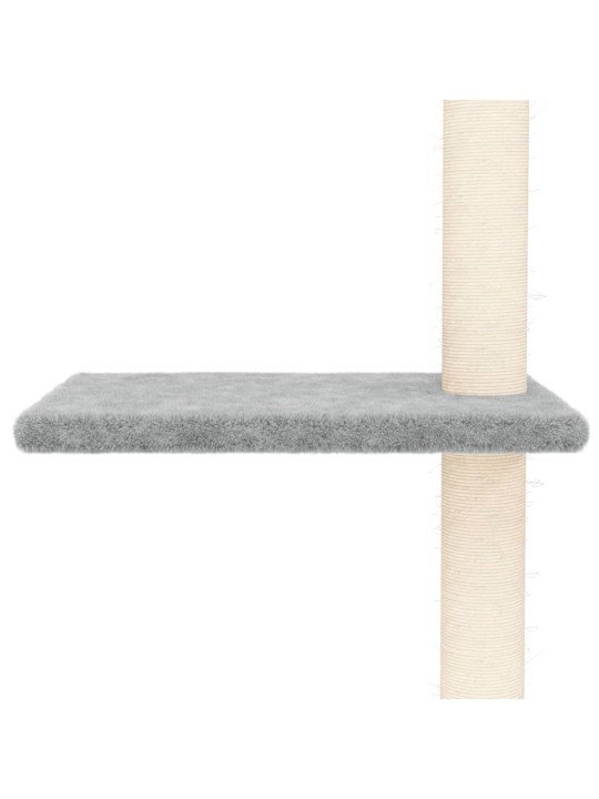 Kočičí strom ke stropu světle šedý 267,5–297,5 cm
