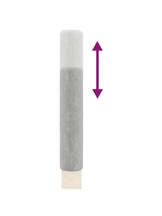 Kočičí strom ke stropu světle šedý 263,5–289,5 cm