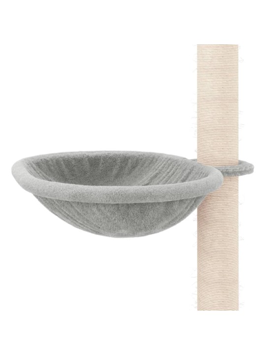 Kočičí strom ke stropu světle šedý 263,5–289,5 cm