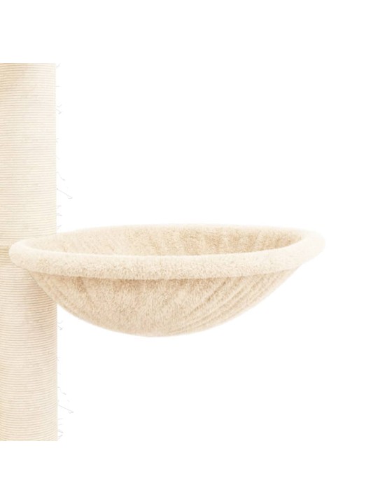 Kočičí strom ke stropu krémový 258,5–284,5 cm