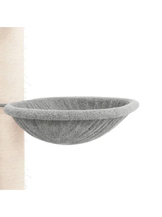 Kočičí strom ke stropu světle šedý 258,5–284,5 cm