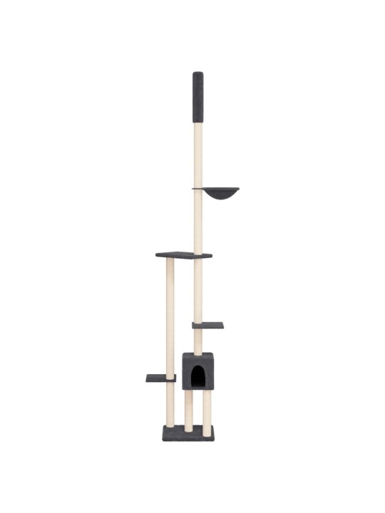 Kočičí strom ke stropu tmavě šedý 258,5–284,5 cm