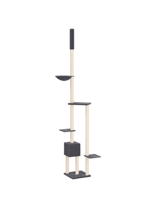 Kočičí strom ke stropu tmavě šedý 258,5–284,5 cm