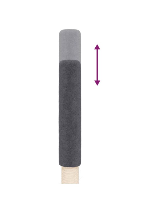 Kočičí strom ke stropu tmavě šedý 258,5–284,5 cm