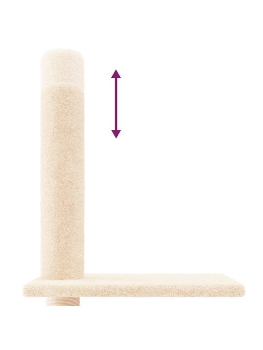 Kočičí strom ke stropu krémový 250,5–276,5 cm