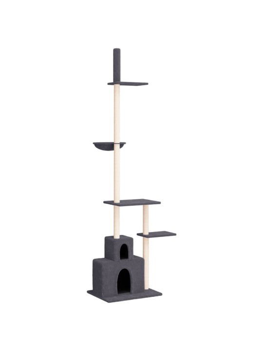 Kočičí strom ke stropu tmavě šedý 250,5–276,5 cm
