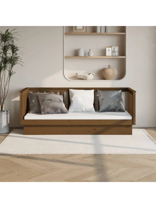 Válenda medově hnědá 90 x 190 cm masivní borové dřevo