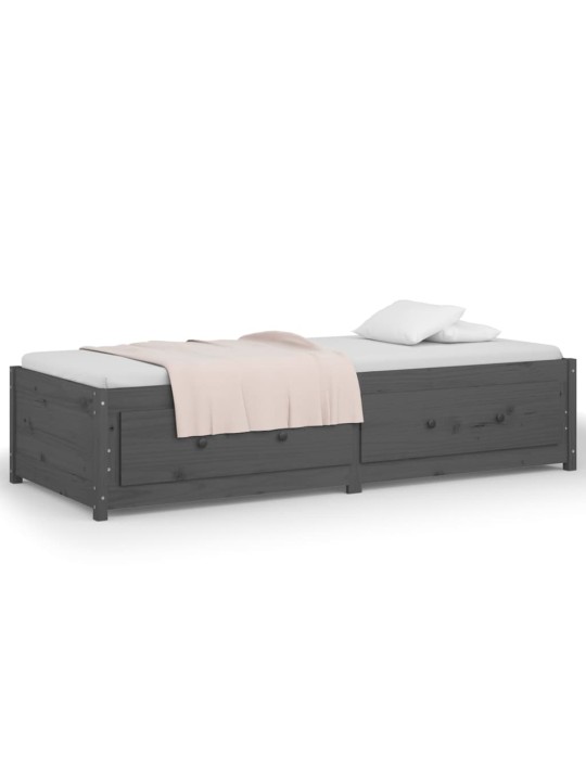 Válenda šedá 90 x 190 cm Single masivní borové dřevo